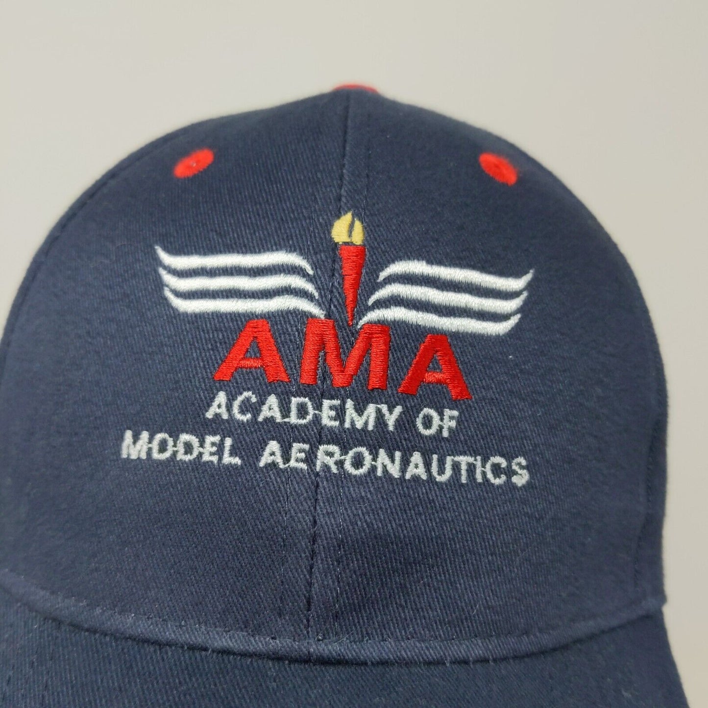 Adams Men's Academy of Model Aeronautics Strapback Hat Blue Embroidered Logo