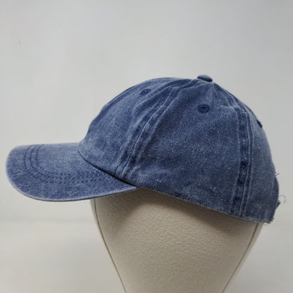 Unbranded Boy's Strapback Hat Blue OS Blank Vent Holes WM2904