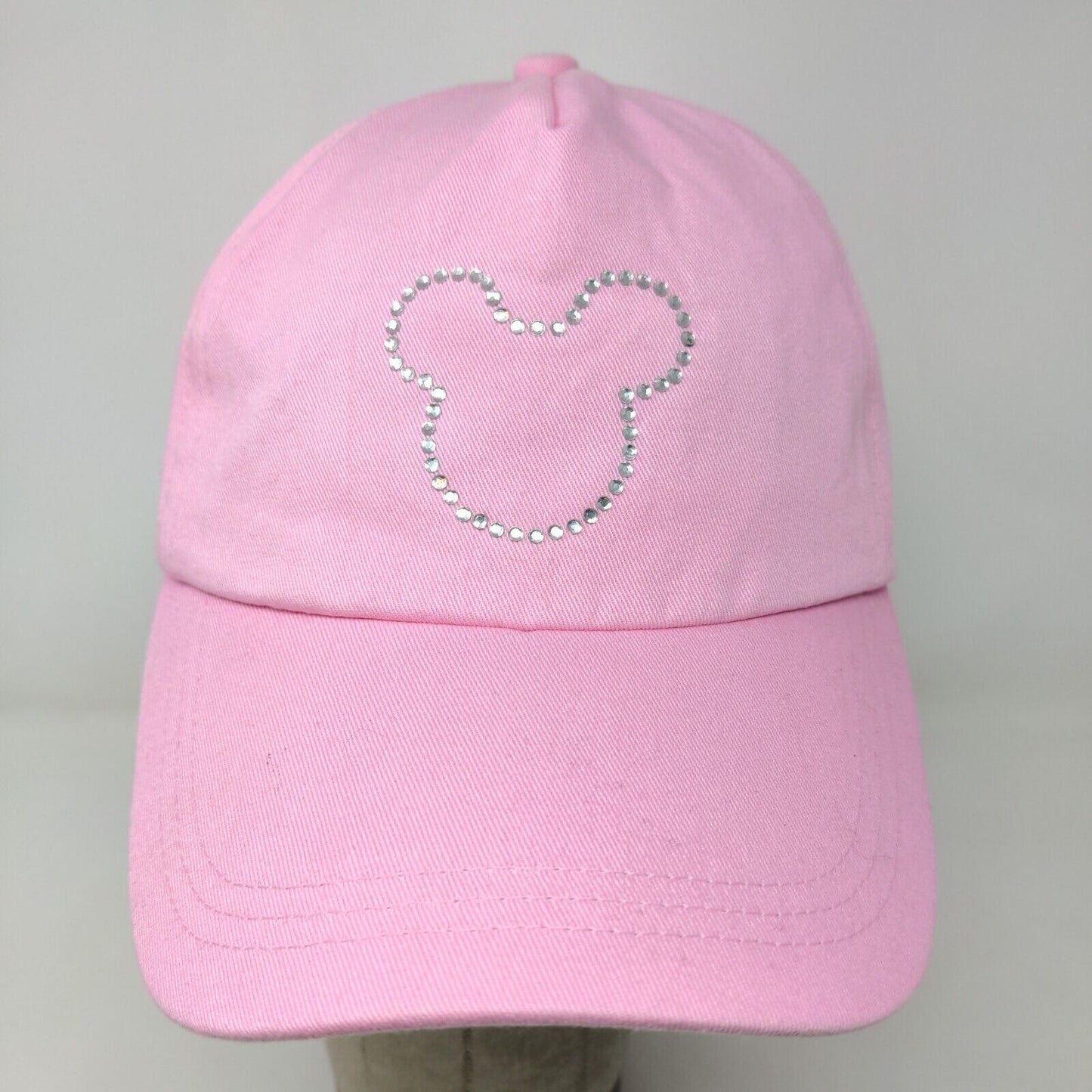 Disney Store Women's Mickey Mouse Strapback Hat Pink Size OS Rhinestone