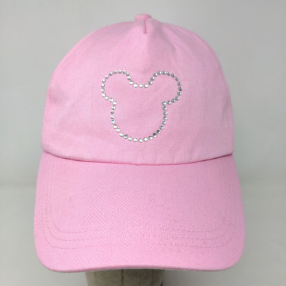 Disney Store Women's Mickey Mouse Strapback Hat Pink Size OS Rhinestone