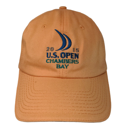 USGA Men's Slideback Hat Orange Adjustable US Open Chamber's Bay 2015