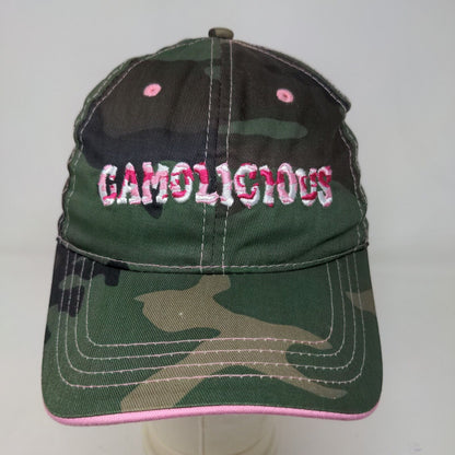 Paramount Outdoors Women's Strapback Hat Green Camo OSFA Camolicious Logo