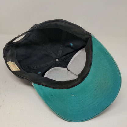 Great Alma Fish Float Snapback Hat Blue OSFA Graphic Spell Out Logo Distressed