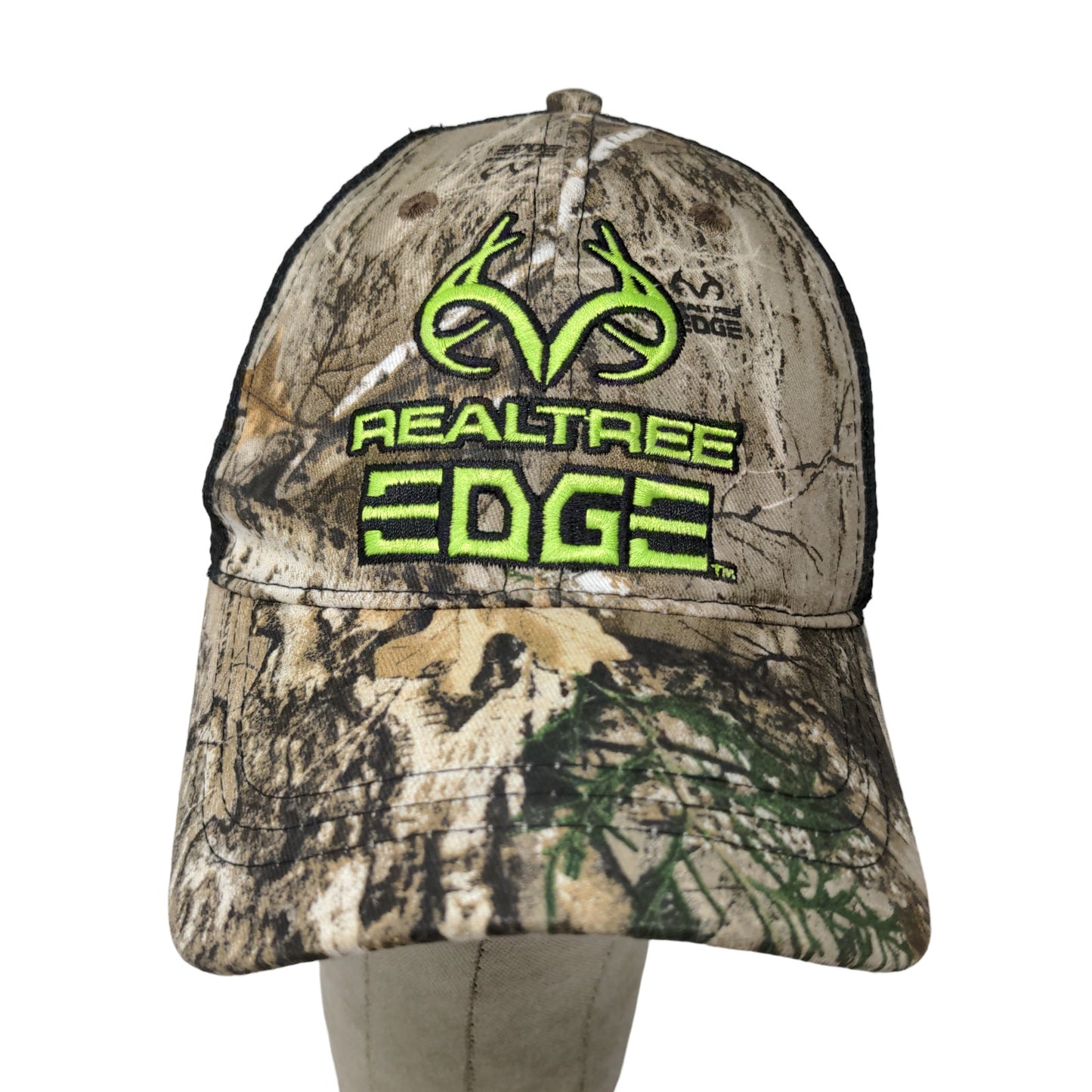 Realtree Edge Men's Snapback Mesh Back Camo Hat Brown OSFM Embroidered Logo