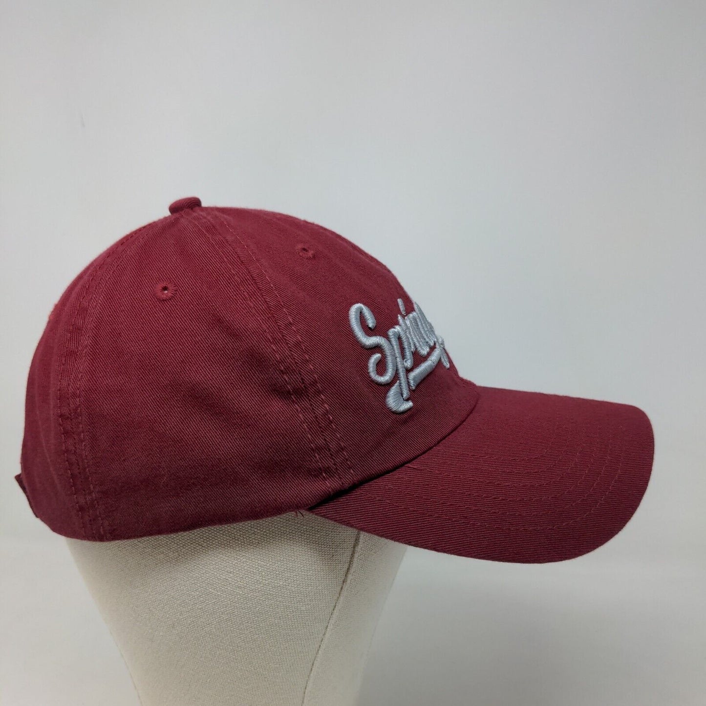 Unbranded Men's Strapback Hat Red Embroidered Spring Lake Logo Cotton