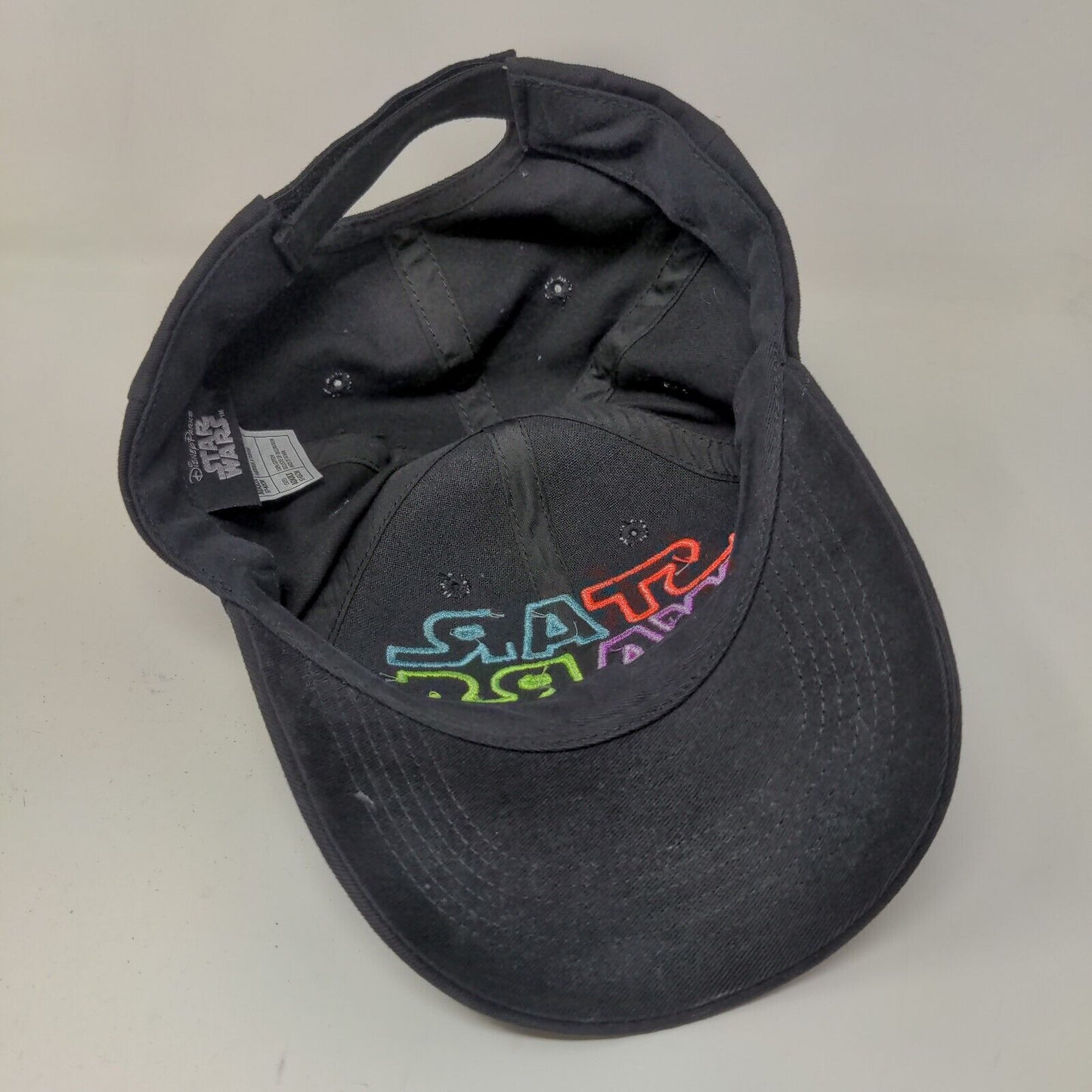 Disney Parks Men's Star Wars Strapback Hat Black Size Adult 57-62 CM Embroidere