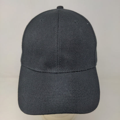 Tan's Club Men's Strapback Hat Black Adjustable Blank 100% Acrylic