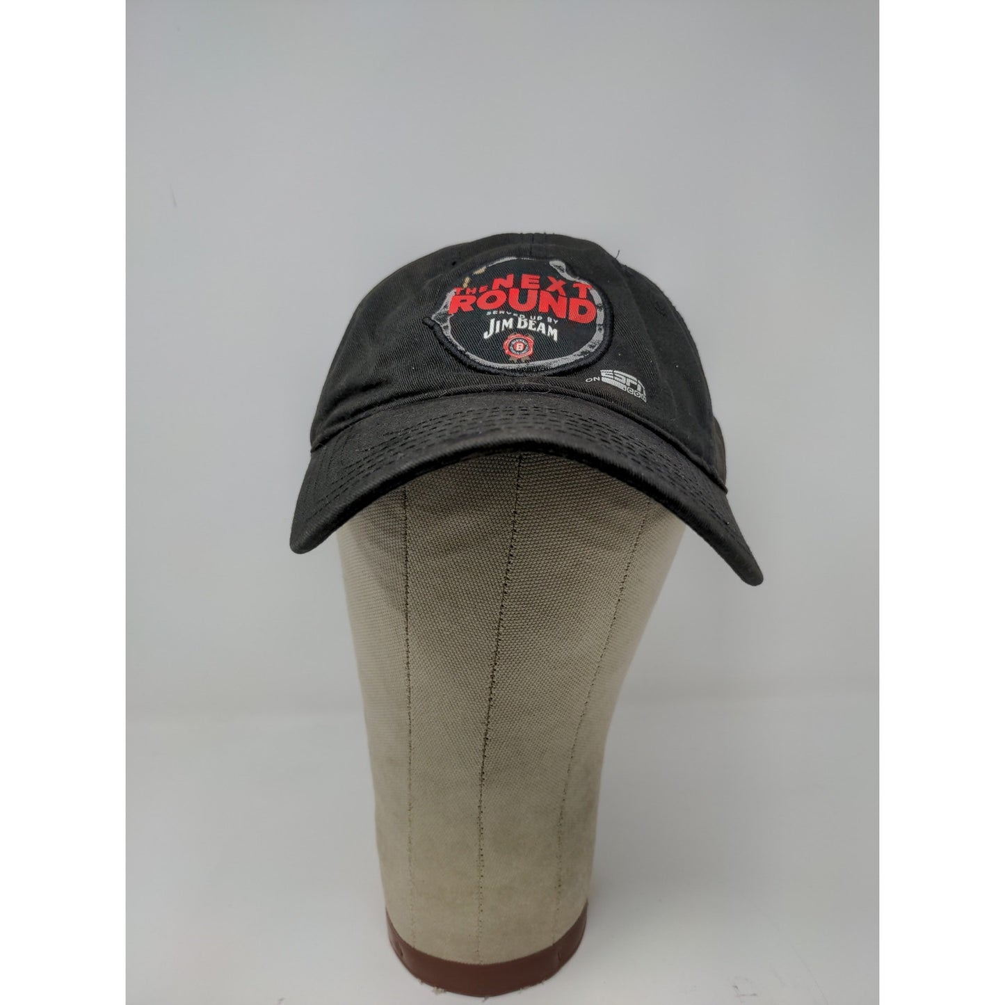 ESPN Jim Beam Next Round Drink Smart Strapback Hat OSFA Black Embroidered