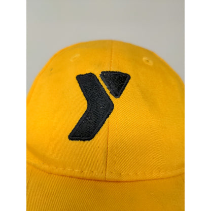 Youth Boys YMCA Strapback Hat Adjustable Embroidered Logo Yellow Cap