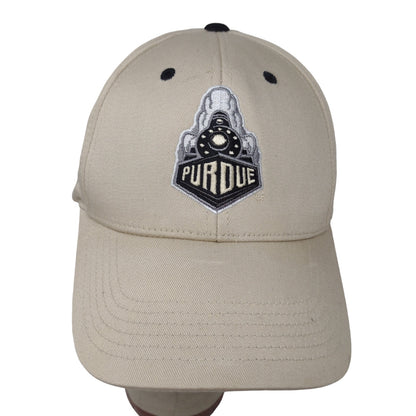 Purdue Boilermakers Men's Strapback Hat Cap Tan OSFA Embroidered Logo