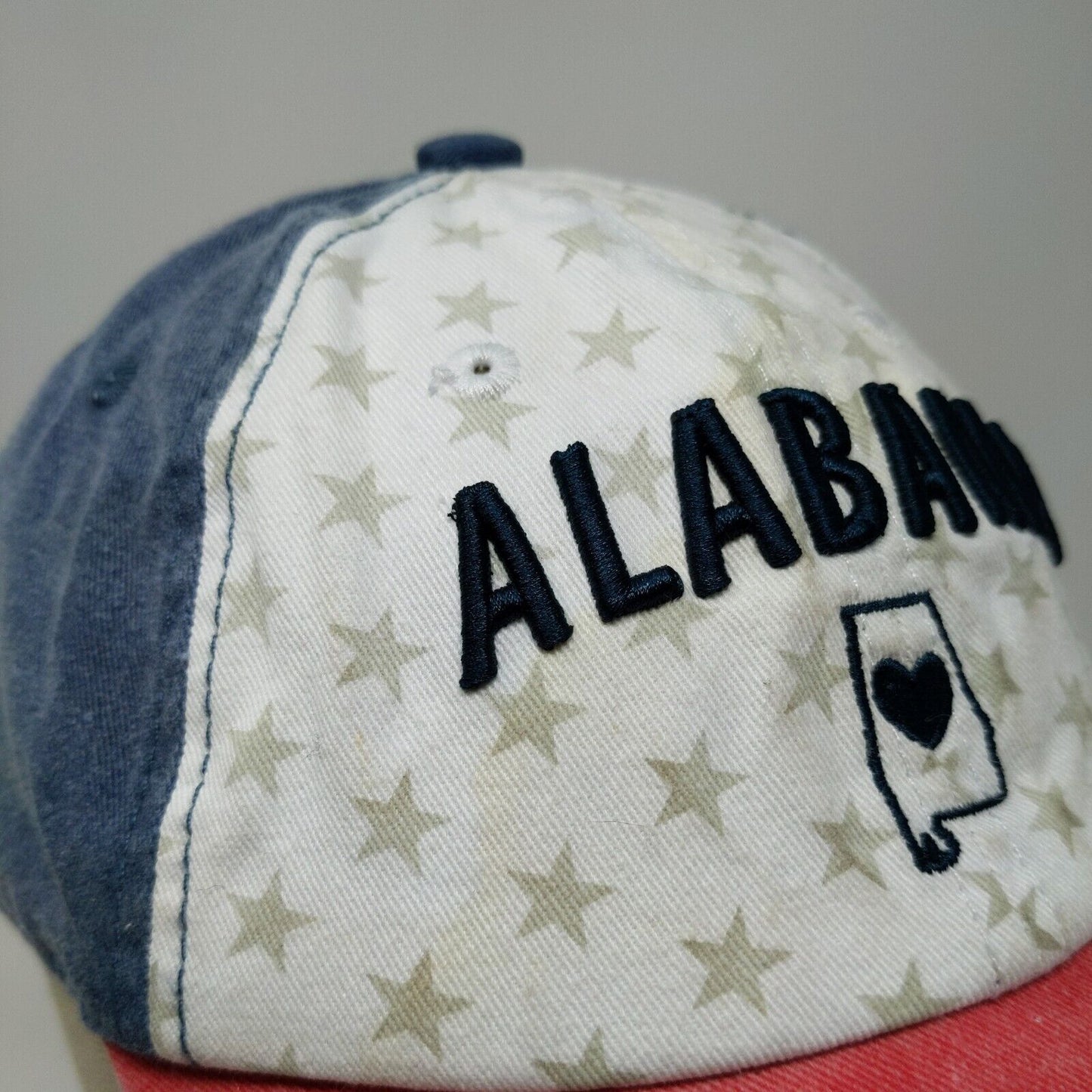 Home Free Men's Alabama Slideback Hat Red White Blue OSFM Embroidered Logo