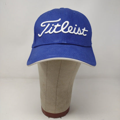 Titleist Golf Mens Pro V1 Slideback Hat Blue Adjustable Embroidered Logos