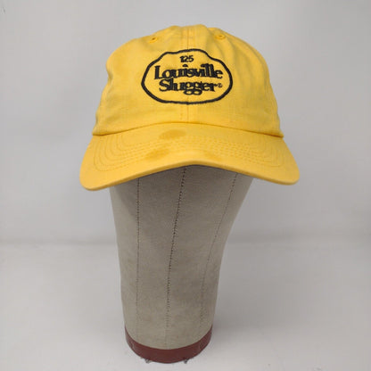 Louisville Slugger 125 Mens Strapback Hat Yellow Adjustable Embroidered Logo