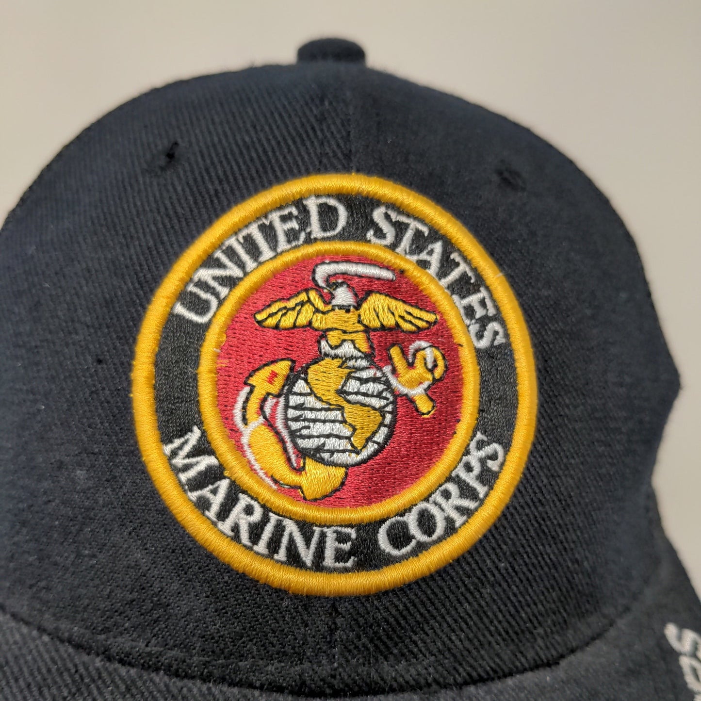 USMC United States Marine Corps Snapback Mesh Back Hat Blue Adjustable