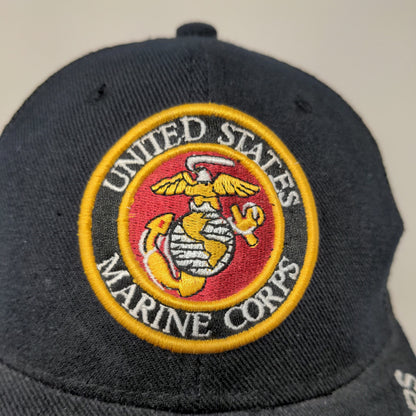 USMC United States Marine Corps Snapback Mesh Back Hat Blue Adjustable