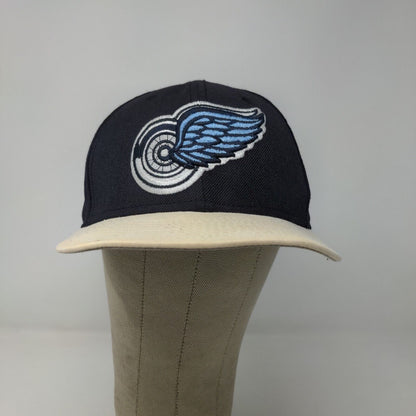 New Era Men's NHL Detroit Red Wings Fitted Hat Blue Size 7 1/8 Embroidered Logo