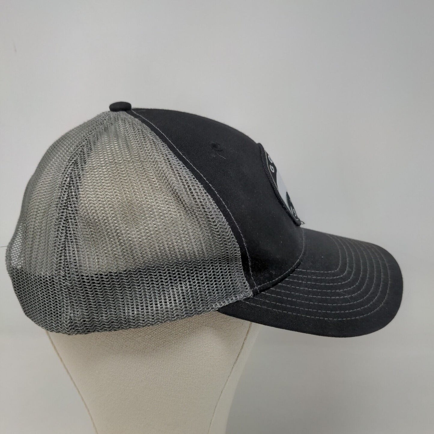 Richardson Men's Snapback Mesh Back Hat Black Gray Adjustable Goose Island Beer