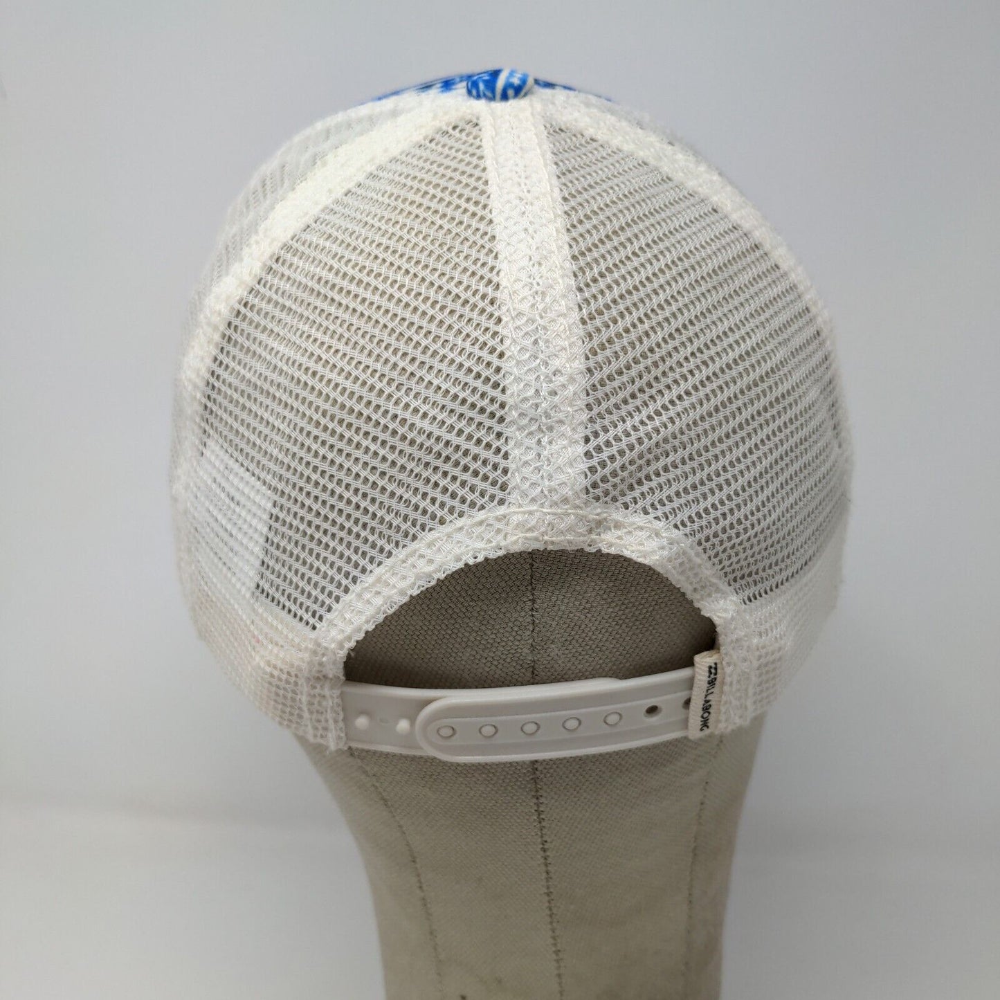 Billabong Men's Snapback Mesh Back Hat Blue White One Size Geometric Pattern