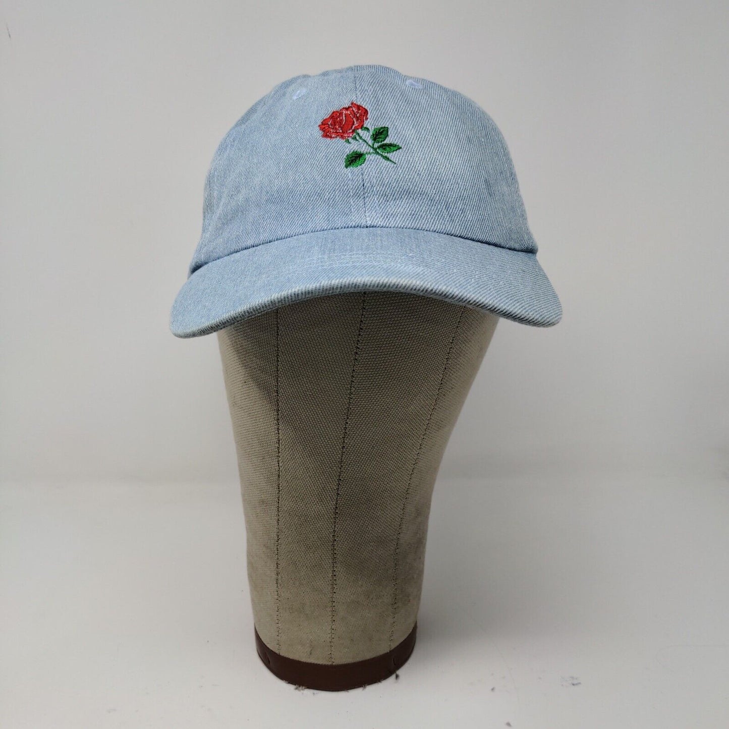 Aung Crown Rose Strapback Blue Baseball Hat Adjustable Embroidered Logo