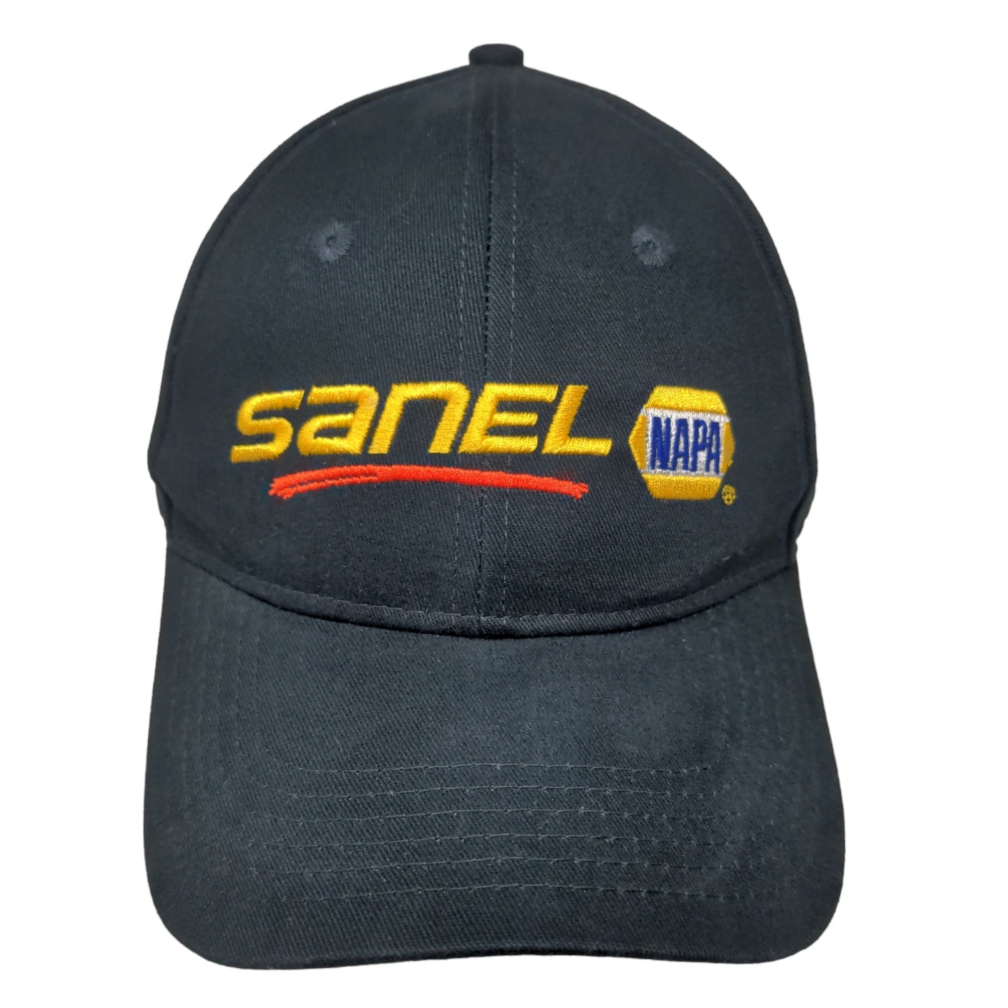 Sanel NAPA Men's Strapback Hat Black Adjustable Embroidered Logo