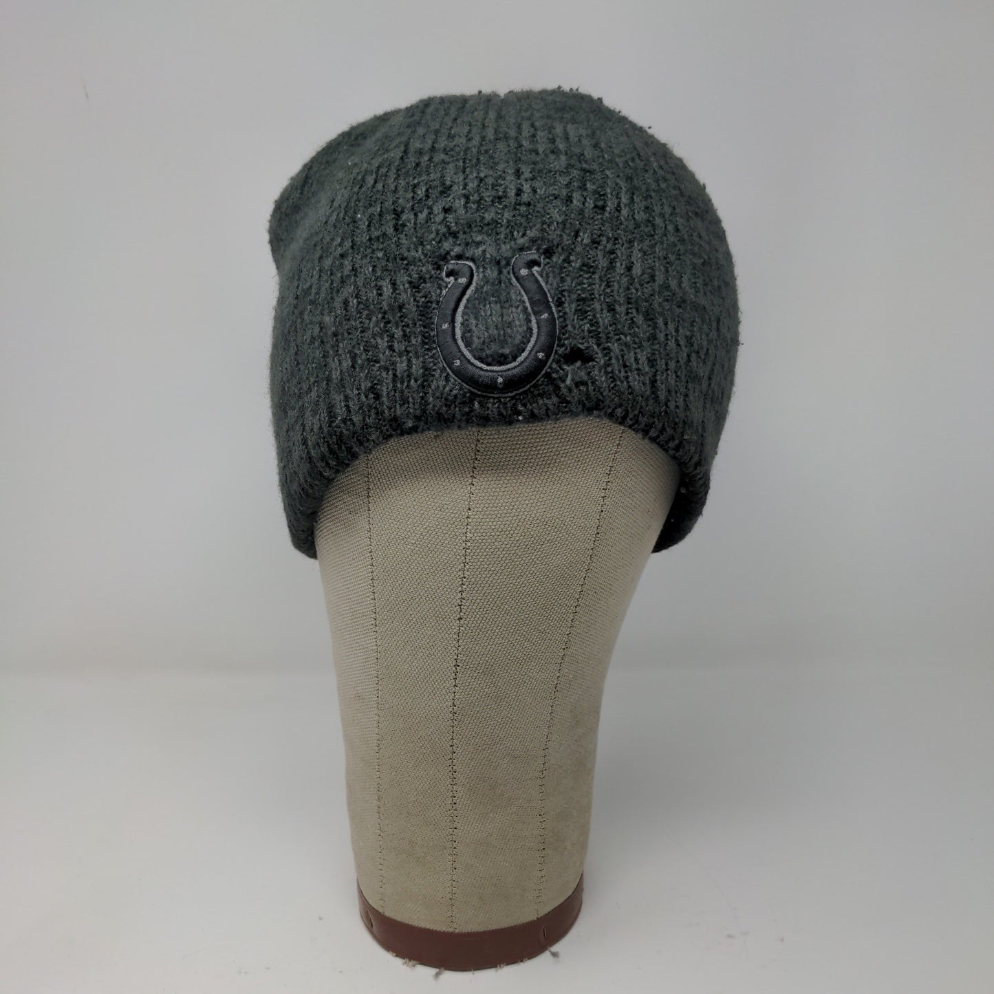 NFL Team Apparel Indianapolis Colts Beanie Toboggan Hat Embroidered Gray Black
