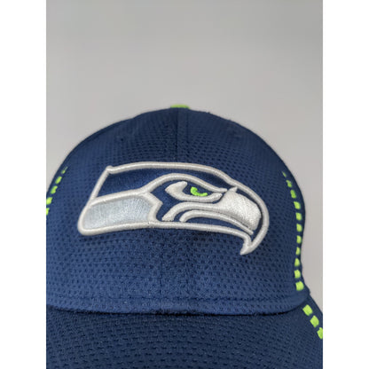 NFL New Era 39Thirty Seattle Seahawks Hat Size M-L Blue Embroidered Logo