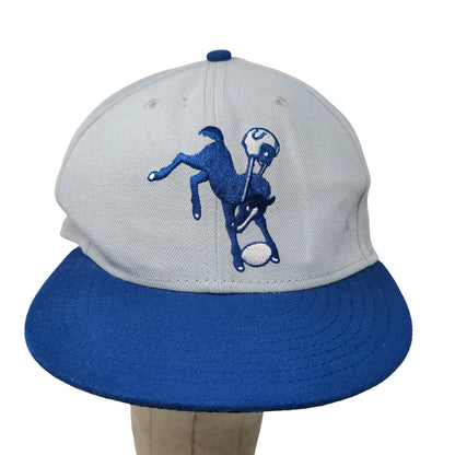 New Era Men's 59Fifty Fitted Hat Gray Size 7 1/2 Indianapolis Colts Embroidered