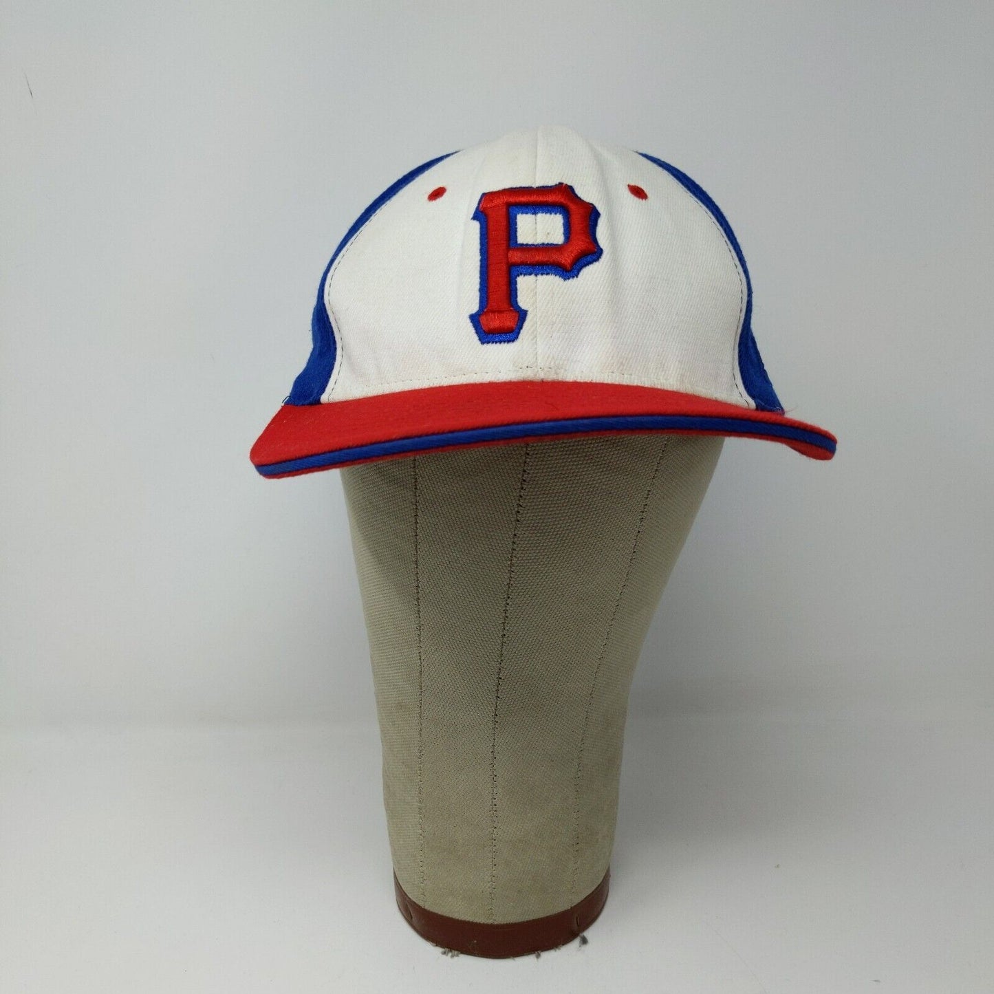 Prep Gear Fitted Hat Red White Blue Size S/M Embroidered P Logo