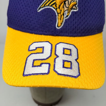 Reebok NFL Boys Minnesota Vikings Strapback Hat Purple Yellow #28 Peterson