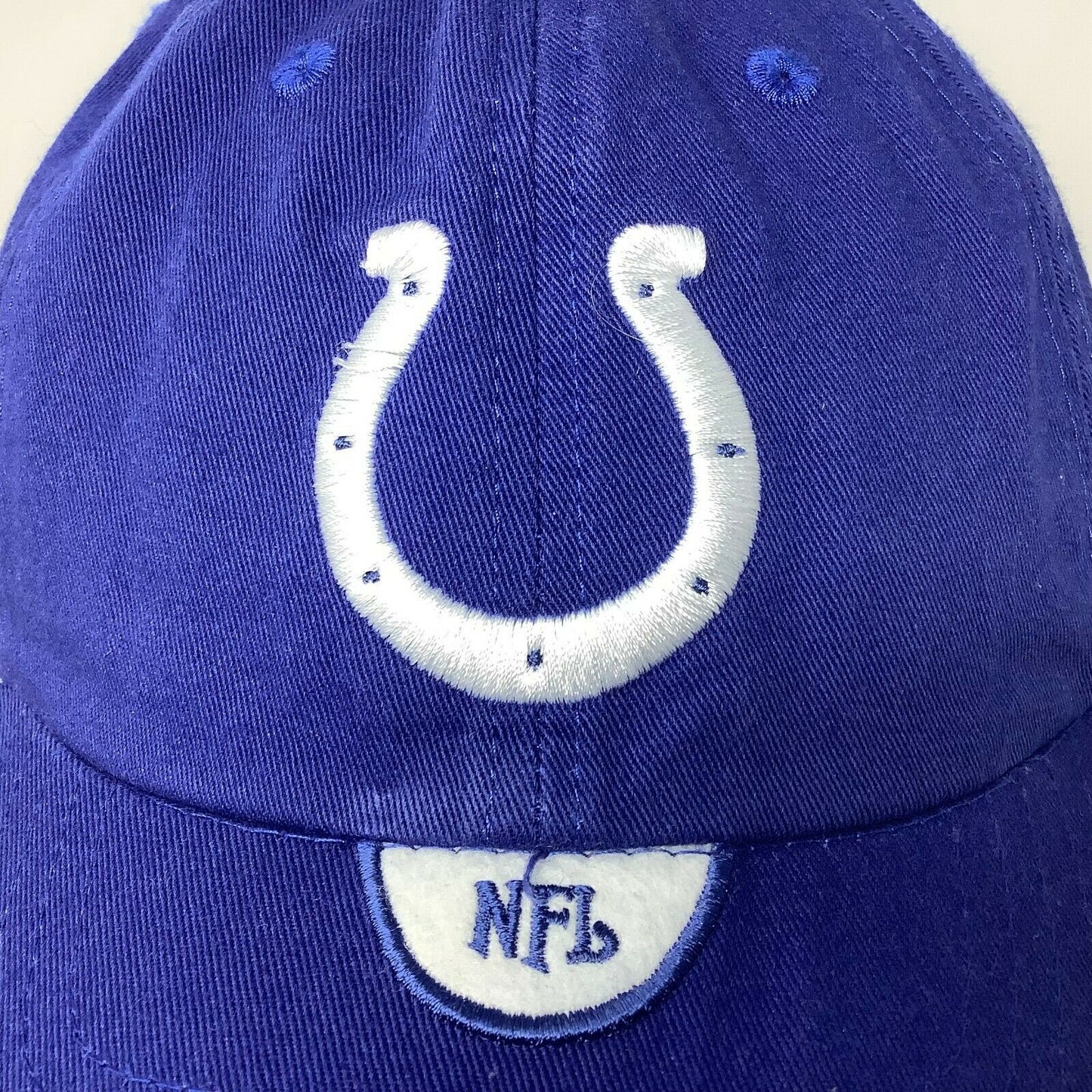 NFL Indianapolis Colts Baseball Hat White Horseshoe Slideback Adjustable OSFA