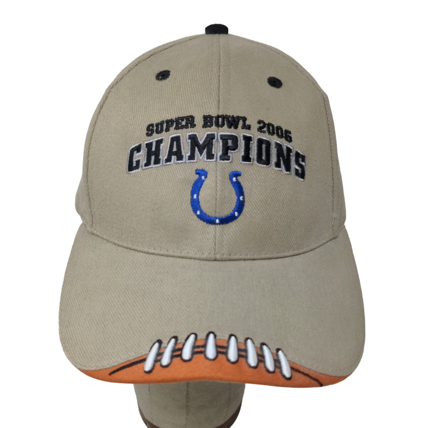 Reebok NFL Indianapolis Colts 2006 Super Bowl Champions Strapback Hat Tan OSFA