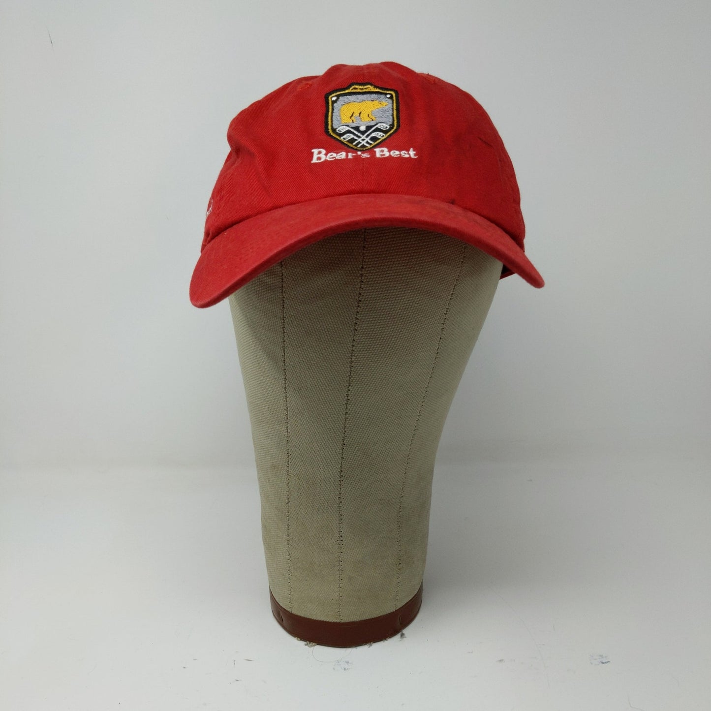 Las Vegas Bear's Best Golf Course Dobber Slideback Hat Embroidered Logo Red