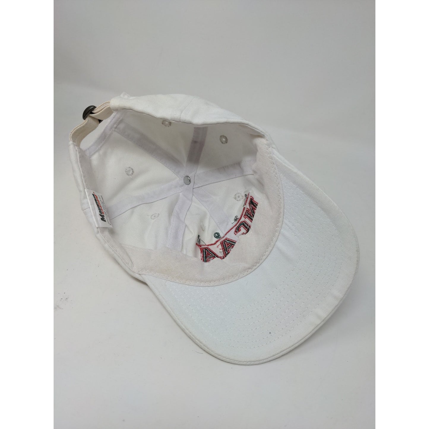 Vintage Mountain Dew NCAA Final Four 1998 Hat Embroidered Logo Slideback White
