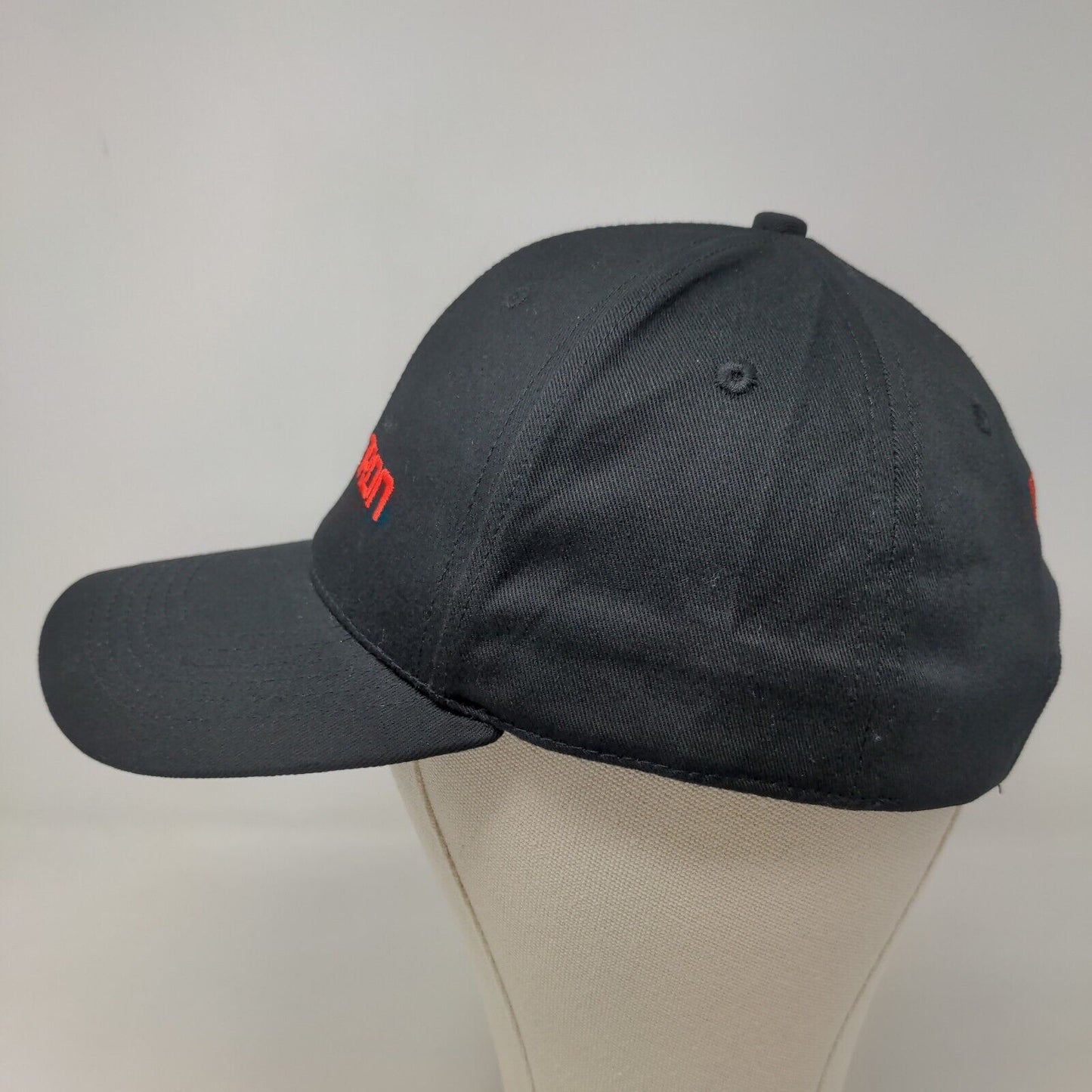 Unbranded Men's Slideback Hat Black Adjustable HackaTron Logo Embroidered