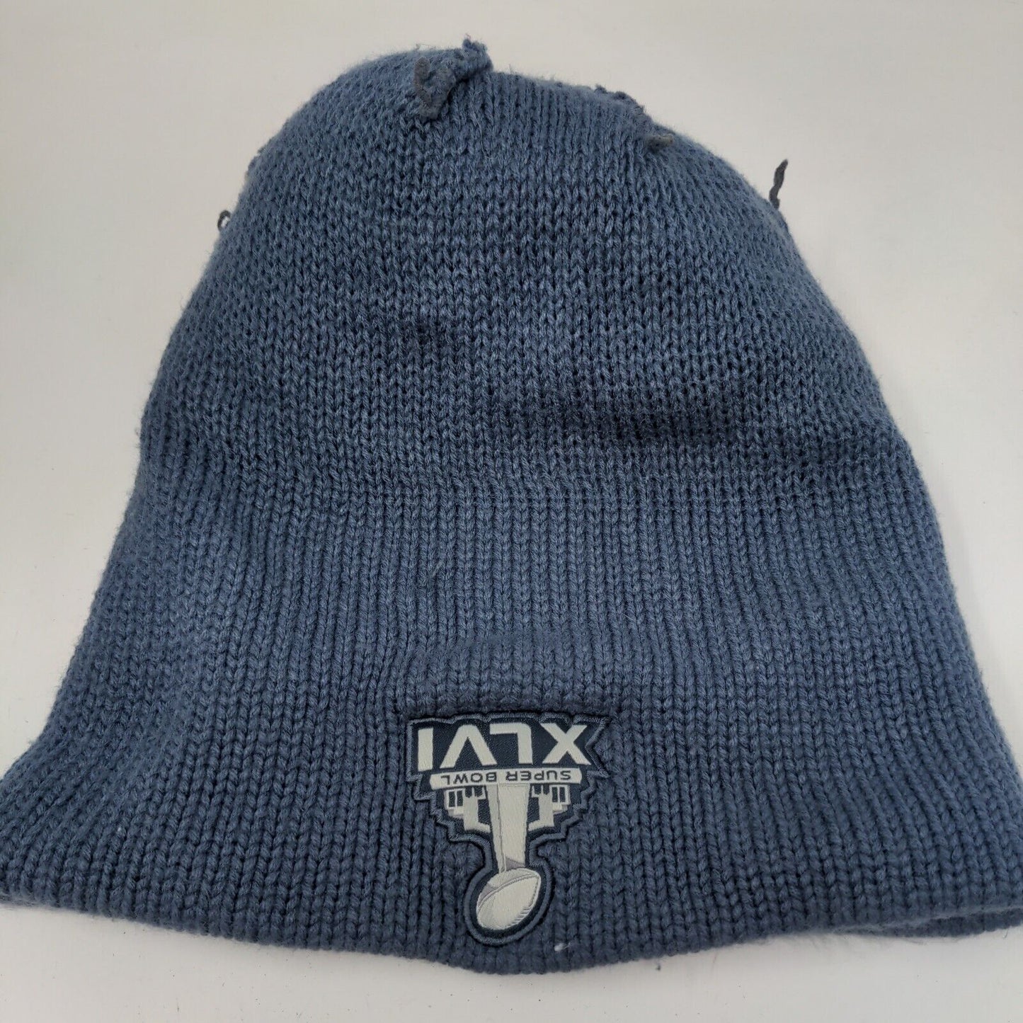 Reebok Team NFL Men's Super Bowl XLVI Knit Beanie Hat Blue OSFA Fiar Isle