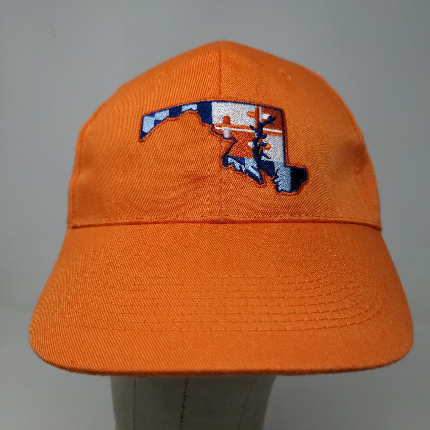 Unbranded Men's Snapback Hat Orange Adjustable Executive Beach Logo Embroidered