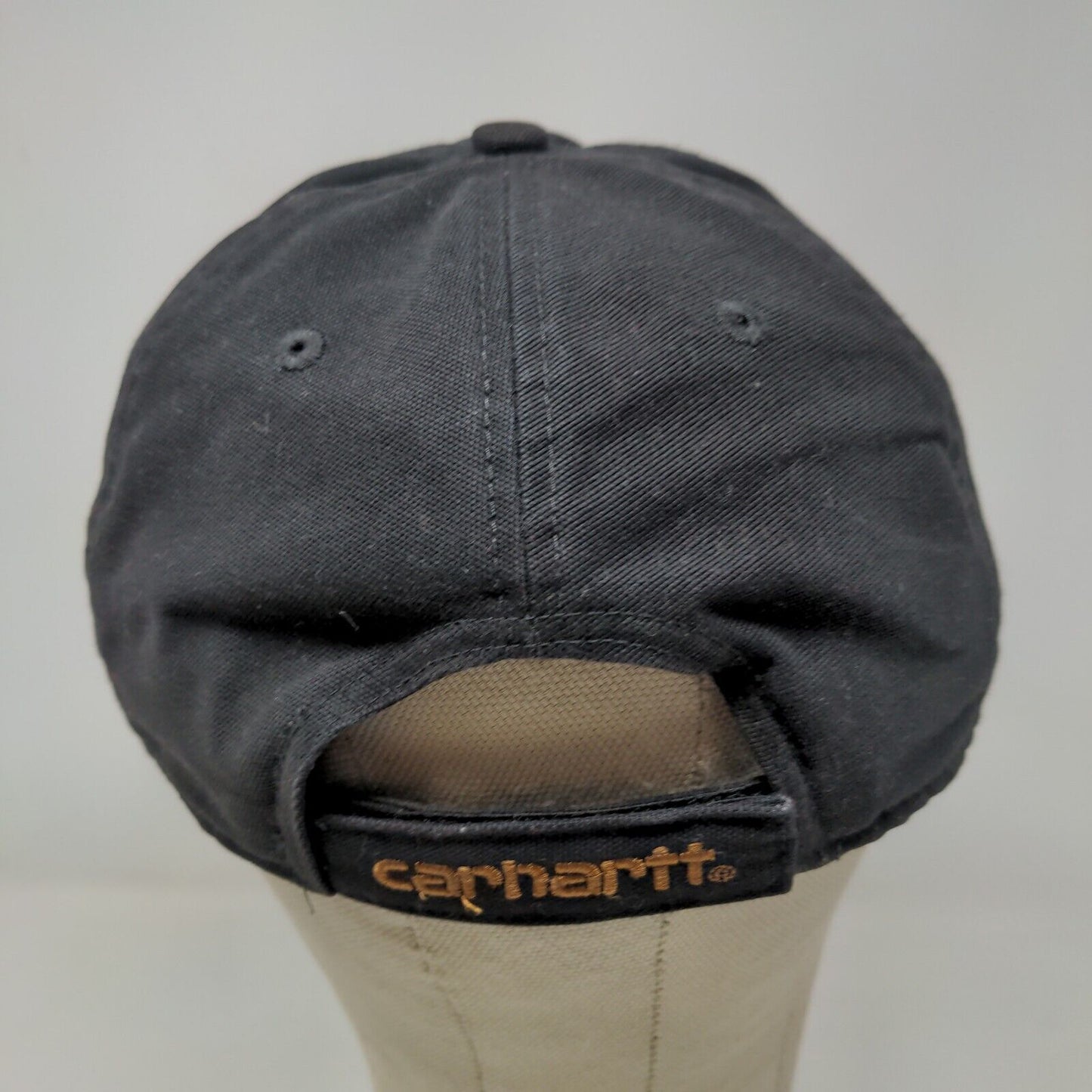 Carhartt Men's Strapback Hat Black Adjustable Patch Logo Spring 2021