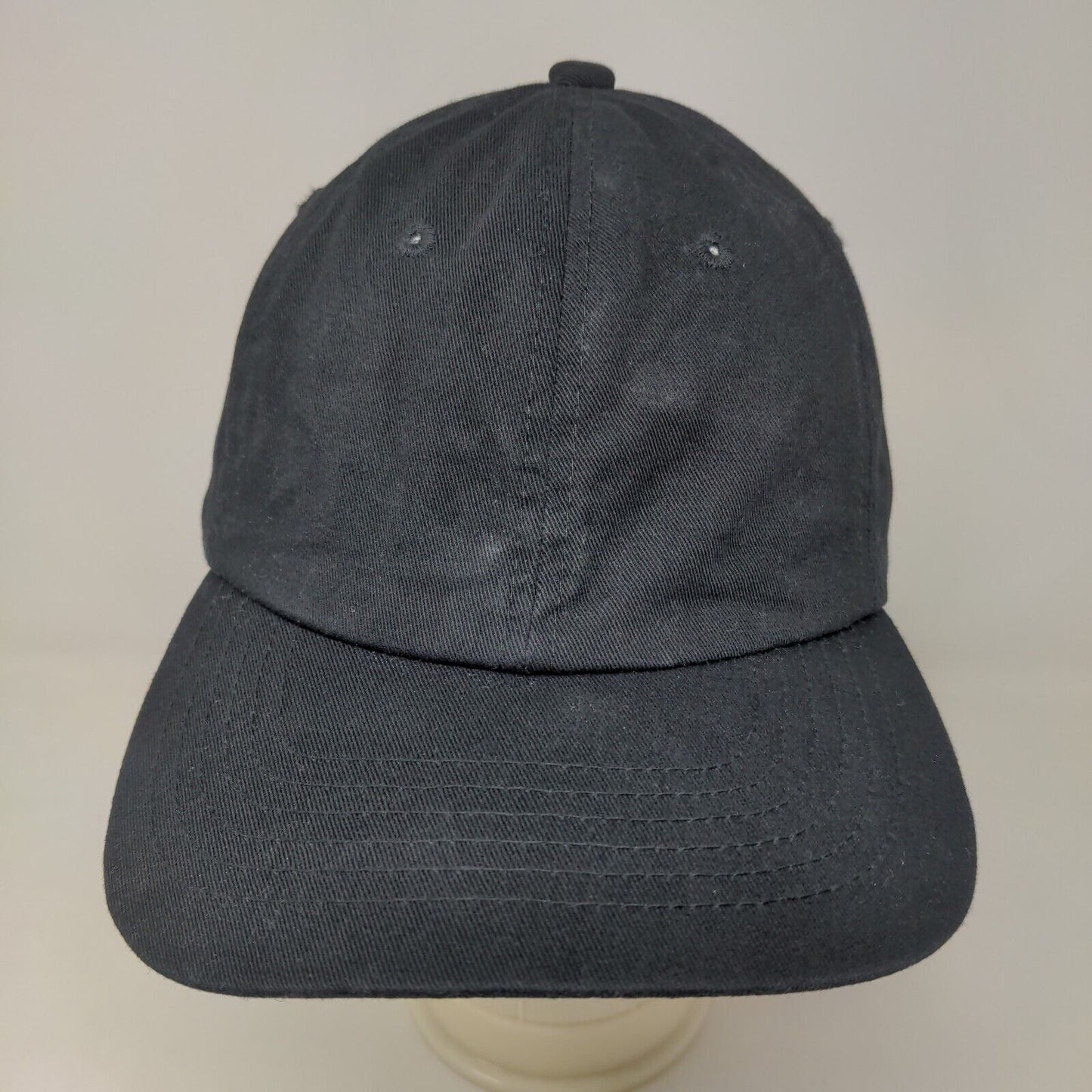 Unbranded Men's Slideback Hat Black Adjustable Blank Vent Holes