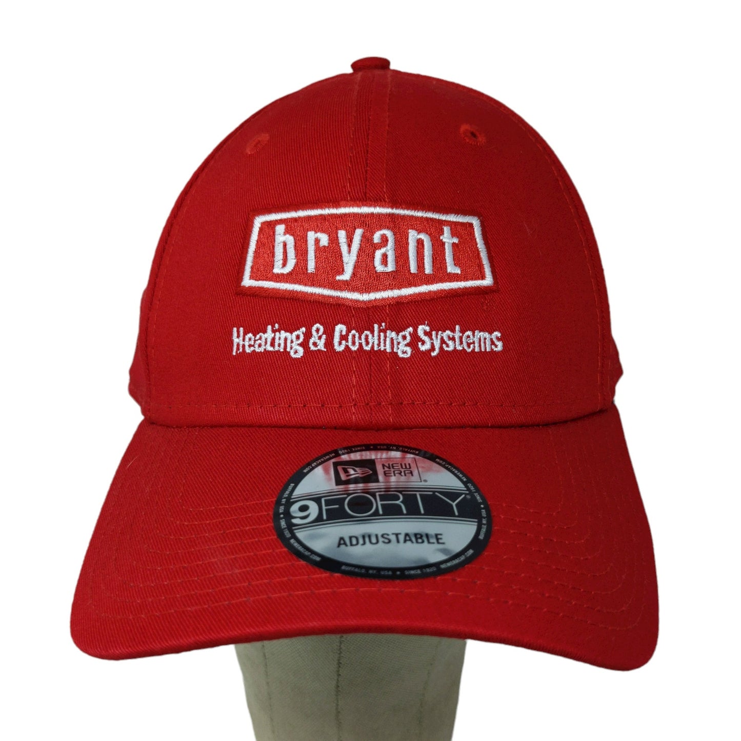 New Era 9Forty Bryant Heating & Cooling Strapback Hat Red Embroidered Logo